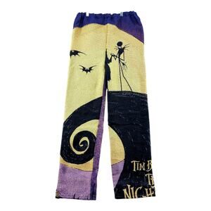 Nightmare Before Christmas Handmade Tapestry Pants Jack Skellington Wide Leg